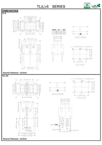 上海硕立TACLEX 带灯轻触开关图纸