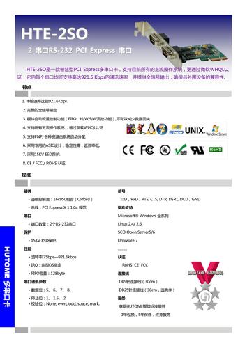 融诚互通 HTE-2SO串口卡