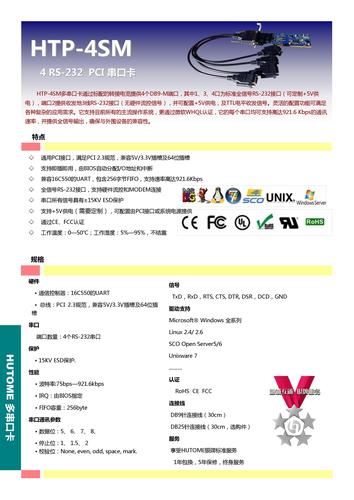 融诚互通 HTP-4SM多串口卡
