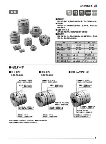 三木 SFC系列挠性联轴器选型手册