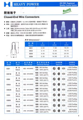 置恒-金笔端子样本介绍