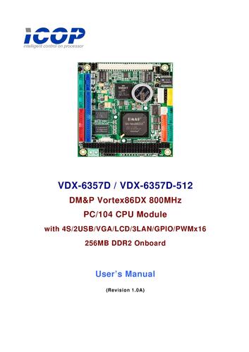 ICOP VDX-6357D/VDX-6357D-512用户手册（英文）