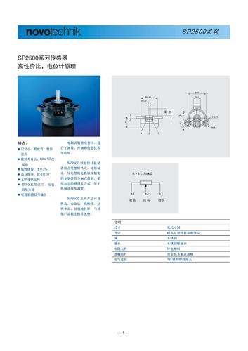 novotechnik SP2500系列传感器产品介绍
