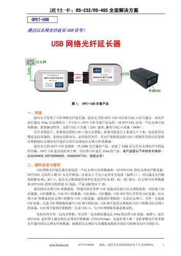 波仕电子 USB网络光纤延长器产品简介