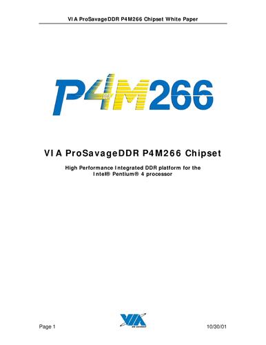 威盛 ProSavageDDR P4M266芯片组产品简介（英文）