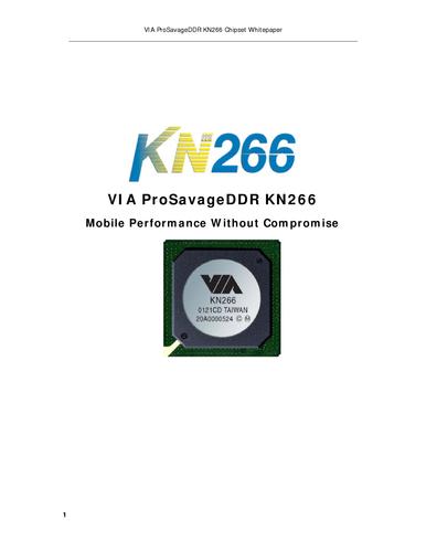 威盛 ProSavageDDR KN266型芯片组产品简介（英文）