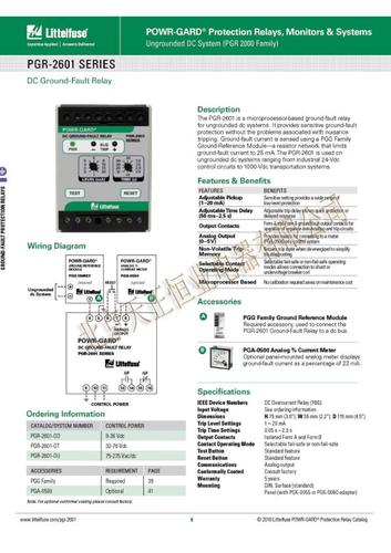 力特 PGR-2601系列不接地直流电器产品简介（英文）