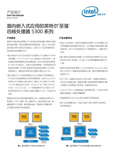 英特尔 面向嵌入式应用的英特尔四核处理器5300系列产品简介