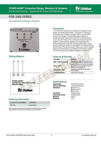 力特 PGR-3100系列接地故障指示系统产品介绍（英文）