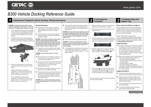神基科技 Notebook-B300 Vehicle Docking Reference Guide