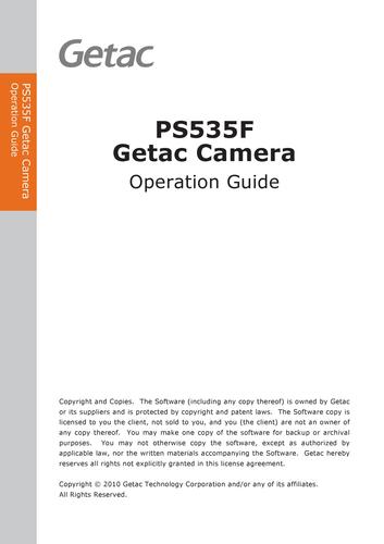 神基科技 PS535F Getac Camera操作指导手册（英文）