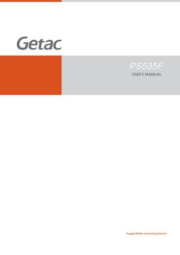 神基科技 Getac PS535F用户手册（英文）