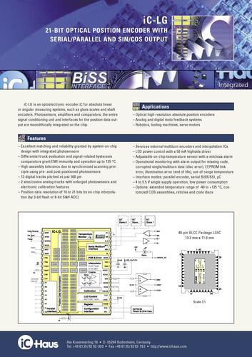 IC-Haus iC-LG集成光编码器（Integrated Opto and Encoders）