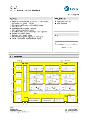 IC-Haus iC-LA光传感器和发射器（Opto Sensors and Emitters）