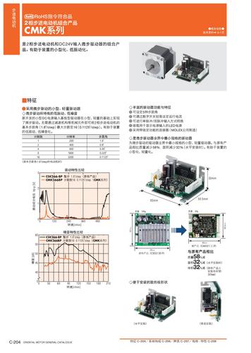 东方马达-CMK系列2相步进电动机组合产品 手册