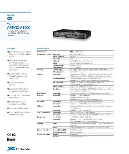 威盛 ARTiGO A1200产品简介