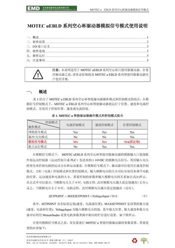 EBLD系列直流有刷&无刷空心杯驱动器模拟信号模式操作指南