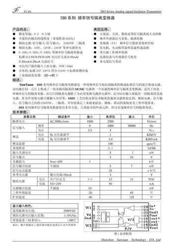 正弦波、方波、锯齿波等脉冲信号隔离放大变换器  资料