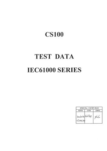 TDK-Lambda CS100系列 单体式电源 抗扰性数据