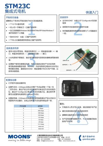 上海安浦鸣志-集成式步进伺服-SSM产品-STM 23 中文-STM23C 快速入门