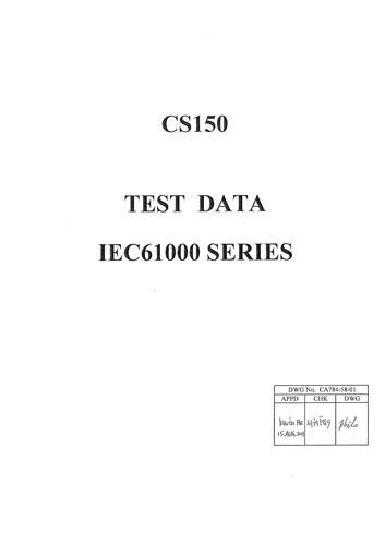 TDK-Lambda CS150系列 单体式电源 抗扰性数据