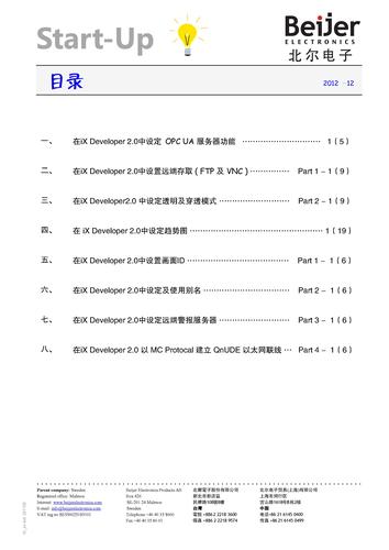 iX start up 常用功能模块使用说明