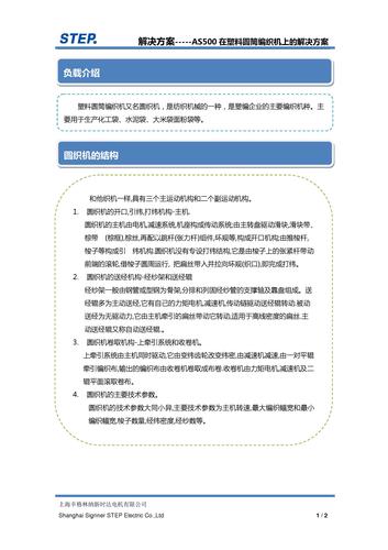 新时达-step AS500在塑料圆筒编织机上的解决方案