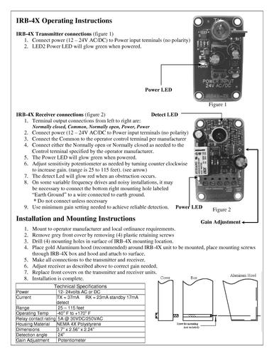 美国高端传感器EMX IRB-4X 操作手册