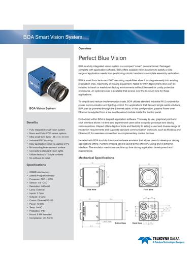 TELEDYNE DALSA BOA 产品数据表