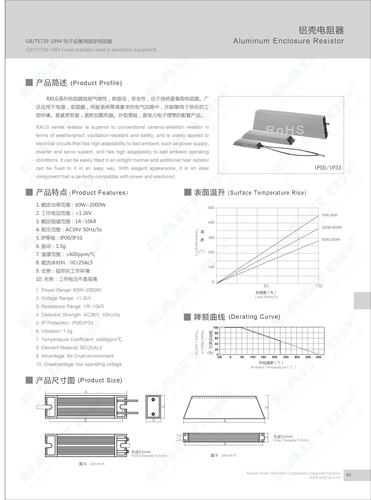 上海鹰峰  铝壳电阻器选型手册