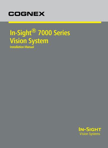 康耐视 In-Sight 7000系列视觉系统（安装手册）