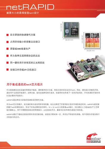 德国赫优讯 netRAPID 邮票大小的即焊接型嵌入式模块