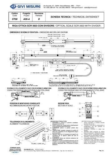 上海微敏自控GIVI_SCR 3923(divider) 钢带光栅尺_数据表格（英文）