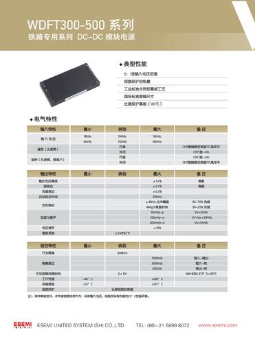 eSemiPower™推出WDFT300-500系列产品样本