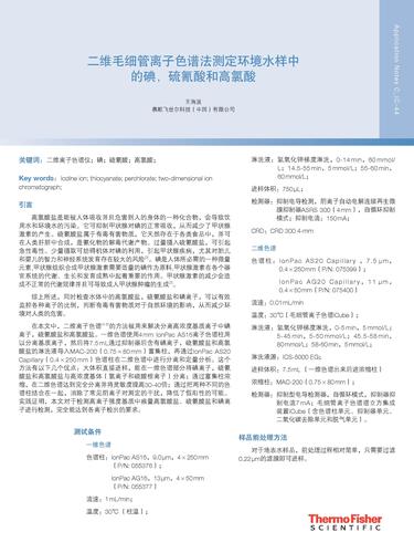 AN_C_IC-44 二维毛细管离子色谱法测定环境水样中的碘，硫氰酸和高氯酸