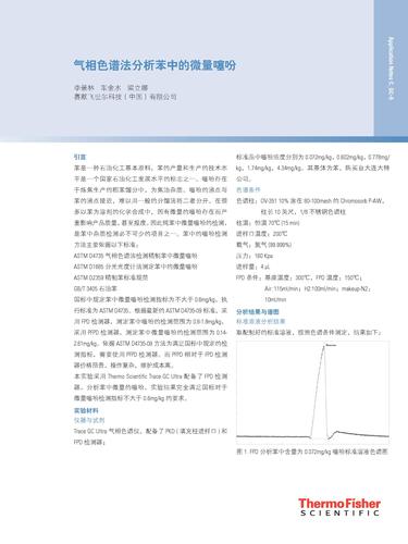 气相色谱法分析苯中的微量噻吩
