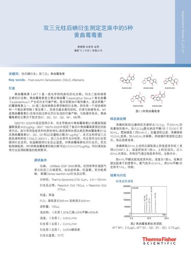 双三元柱后碘衍生测定芝麻中的5种黄曲霉毒素