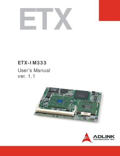 ADLINK ETX模块ETX-IM333产品手册