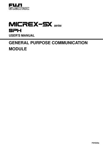 Fuji MICREX-SX SPH GENNERAL PURPOSE COMMUNICATION MODULE
