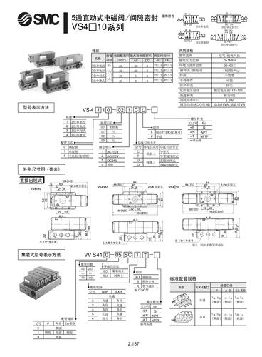日本SMC VS4*10系列5通电磁阀 /金属密封用户指南