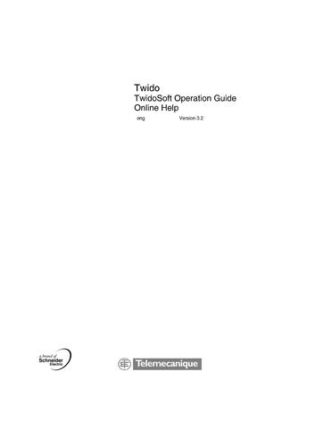 施耐德电气 Twidosoft Operation Guide V3.2(EN)