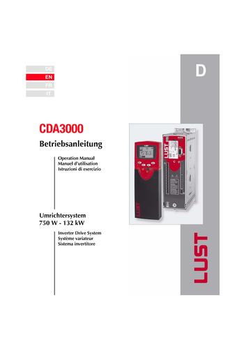 路斯特 CDA3000HF 高速驱动系统用变频器与伺服驱动器产品介绍（英文）