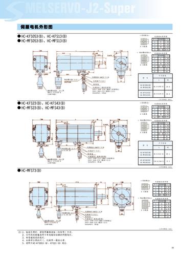 MITSUBISHI MR-J2-SUPER伺服系统伺服电机外形图