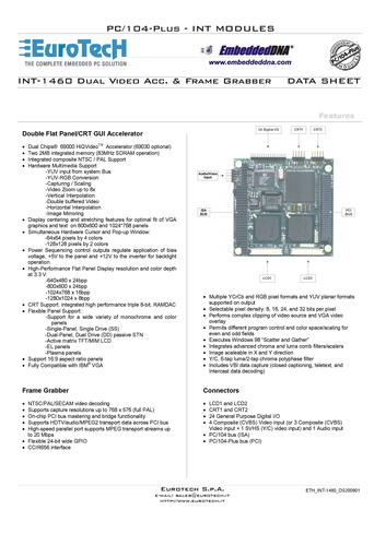 EuroTech PC/104Plus-外围模块INT-1460