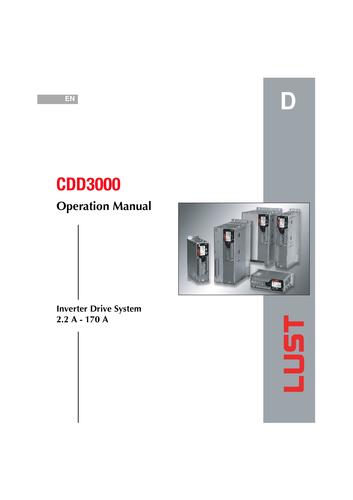 路斯特 CDD3000 面向机电一体化的多用途伺服驱动器操作手册（英文）