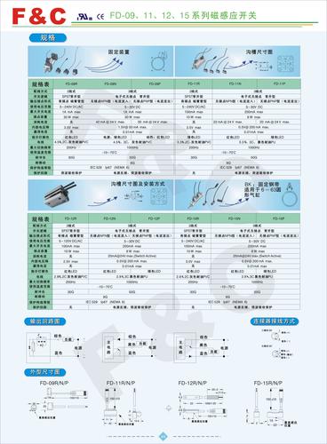 嘉准 FD-09、11、12、15系列磁感应开关产品说明书