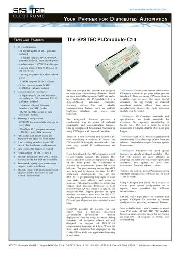CANOpen C14 PLC 介绍手册