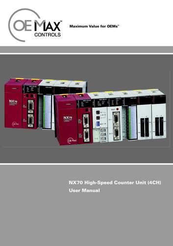 OEMax NX70 高速计数器单元（4 通道）用户手册（英文）