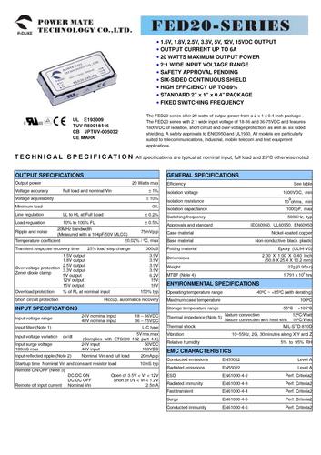 博大 FED20系列 DC/DC 电源