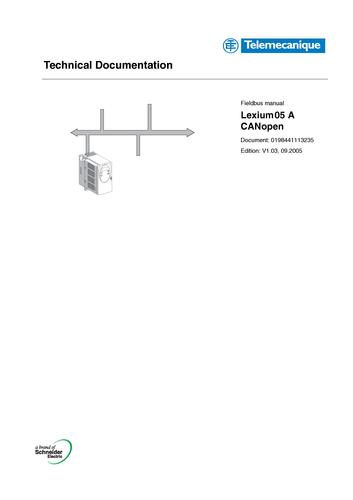 施耐德 Lexium05A英文版CANopen通讯手册